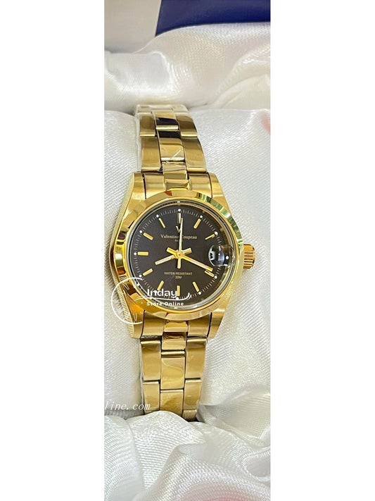 范倫鐵諾 古柏 Coupeau Women's Watch 12168KL-14 Gold Tone Stainless Steel Band