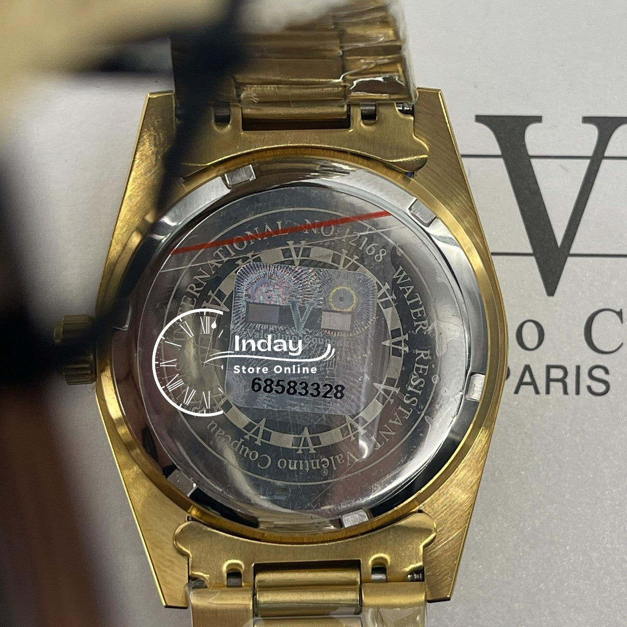 范倫鐵諾 古柏 Coupeau Men's Watch 12168KM-17 Gold Tone Stainless Steel Band