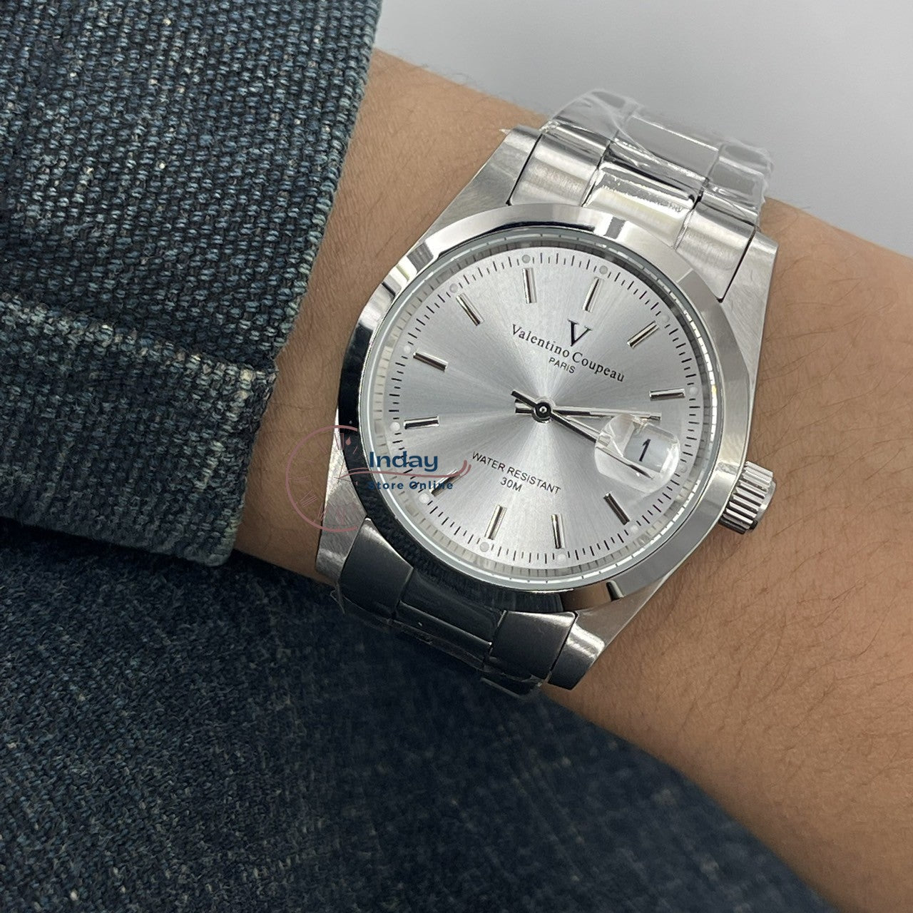 范倫鐵諾 古柏 Coupeau Men's Watch 12168SM-10 Silver Stainless Steel Band