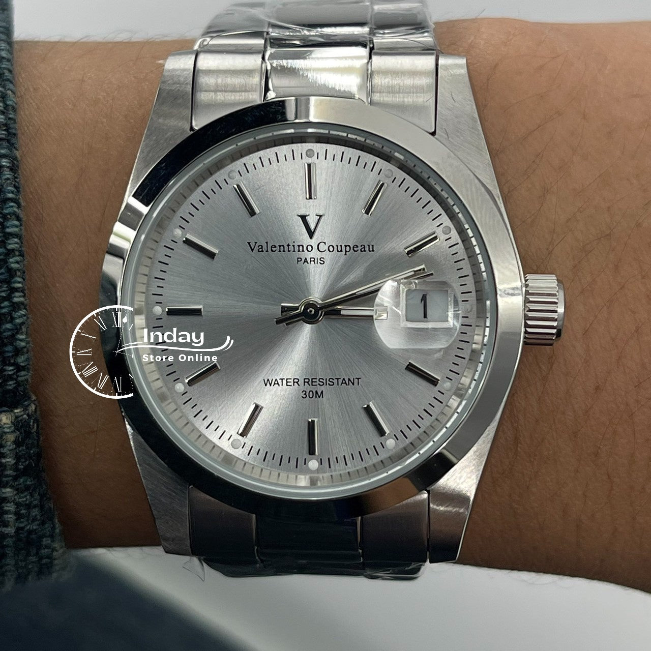 范倫鐵諾 古柏 Coupeau Men's Watch 12168SM-10 Silver Stainless Steel Band