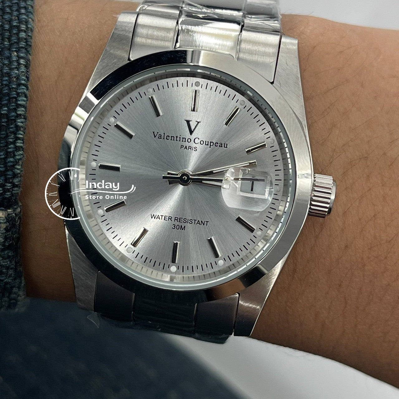 范倫鐵諾 古柏 Coupeau Men's Watch 12168SM-10 Silver Stainless Steel Band