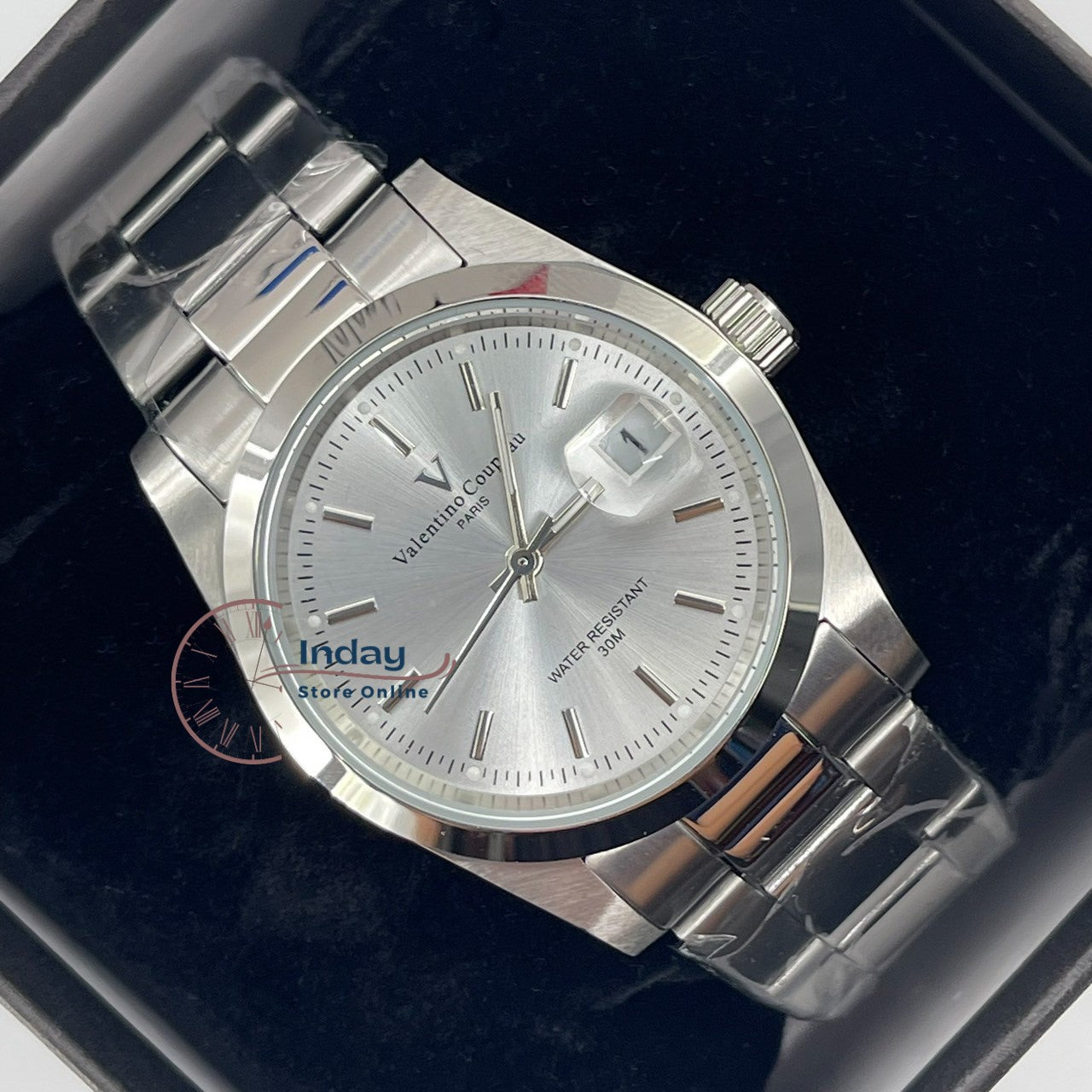 范倫鐵諾 古柏 Coupeau Men's Watch 12168SM-10 Silver Stainless Steel Band