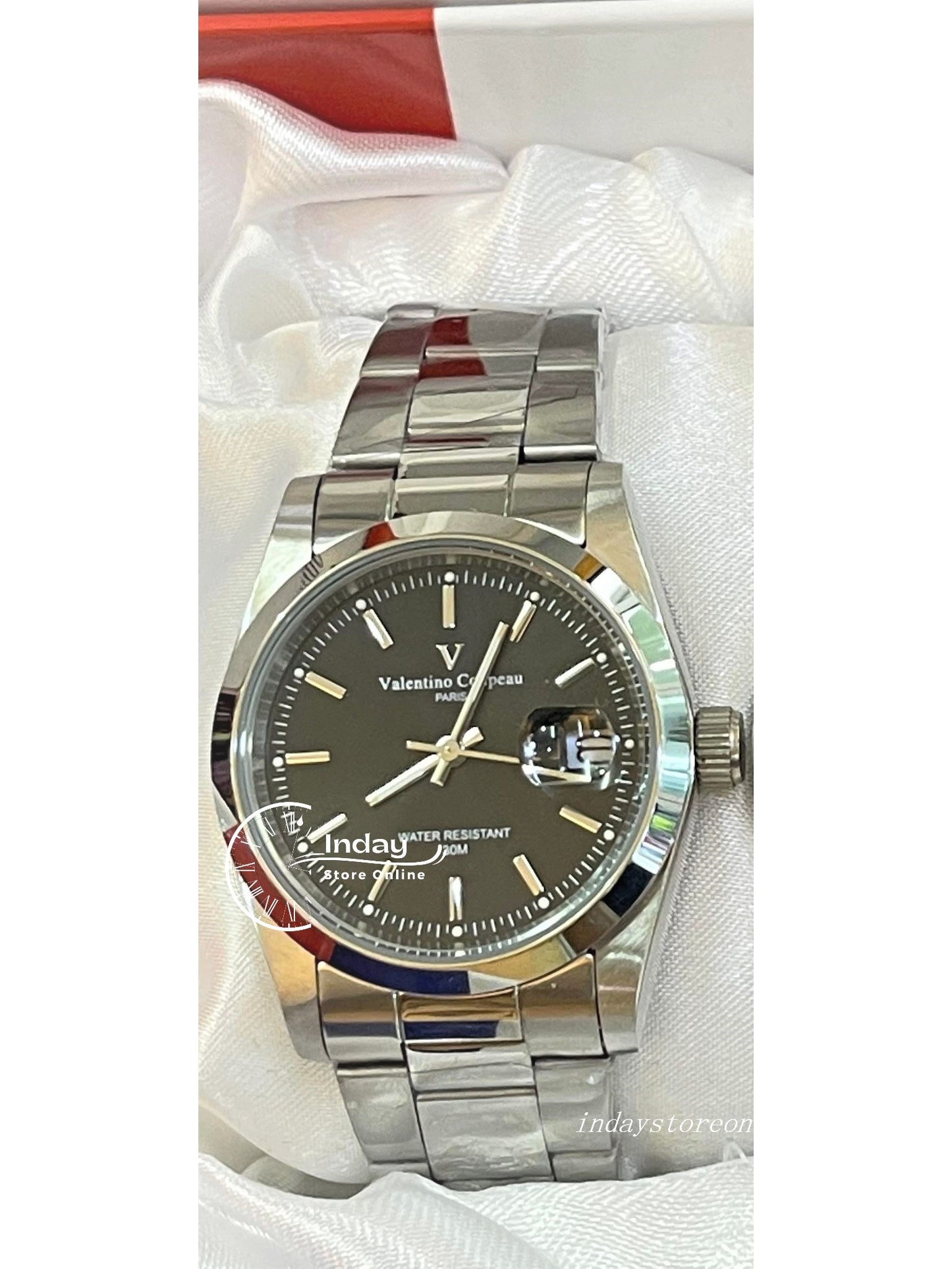 范倫鐵諾 古柏 Coupeau Men's Watch 12168SM-11 Silver Stainless Steel Band