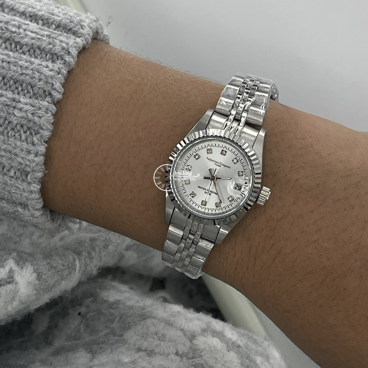 范倫鐵諾 古柏 Coupeau Women's Watch 12169SL-15 Silver Stainless Steel Band