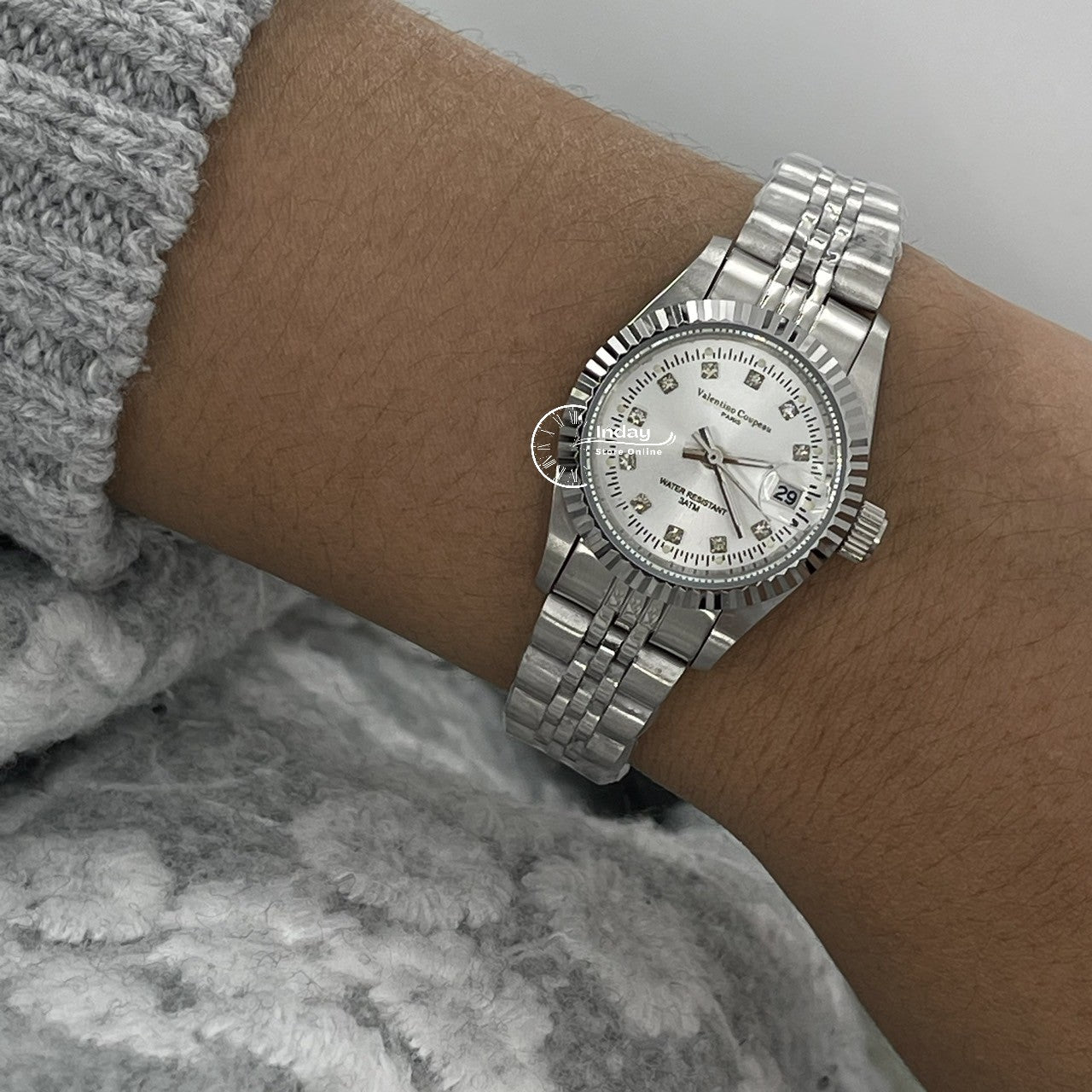 范倫鐵諾 古柏 Coupeau Women's Watch 12169SL-15 Silver Stainless Steel Band