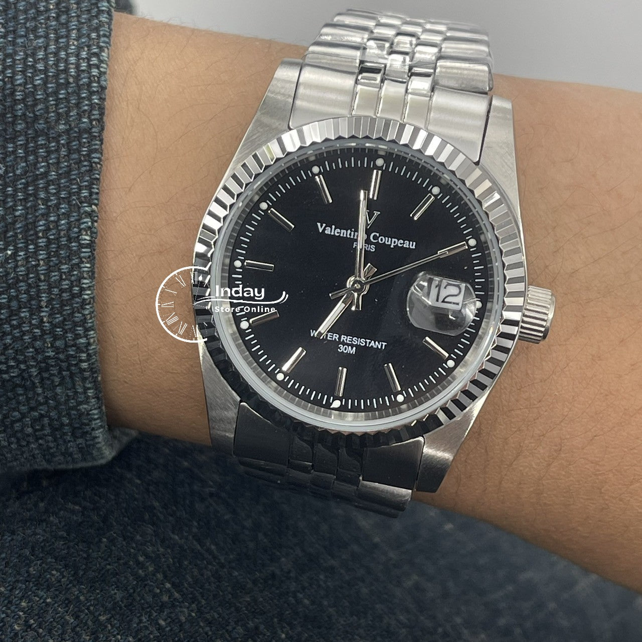 范倫鐵諾 古柏 Coupeau Men's Watch 12169SM-11 Silver Stainless Steel Band