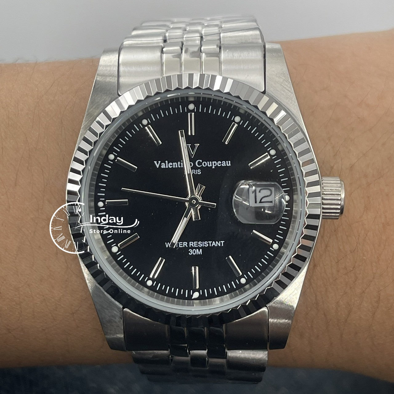 范倫鐵諾 古柏 Coupeau Men's Watch 12169SM-11 Silver Stainless Steel Band
