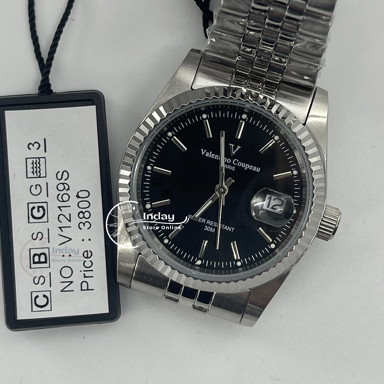 范倫鐵諾 古柏 Coupeau Men's Watch 12169SM-11 Silver Stainless Steel Band