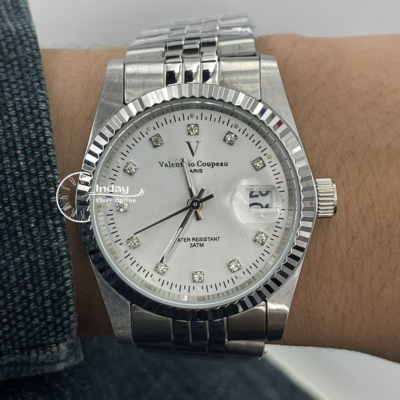 范倫鐵諾 古柏 Coupeau Men's Watch 12169SM-15 Silver Stainless Steel Band