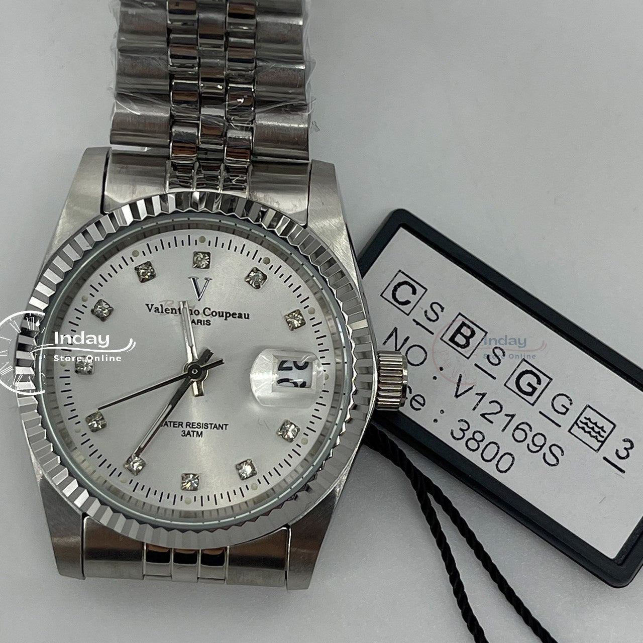 范倫鐵諾 古柏 Coupeau Men's Watch 12169SM-15 Silver Stainless Steel Band
