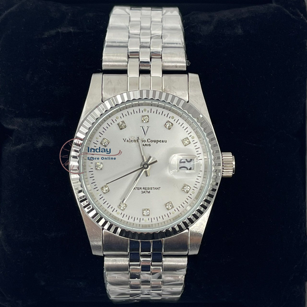 范倫鐵諾 古柏 Coupeau Men's Watch 12169SM-15 Silver Stainless Steel Band