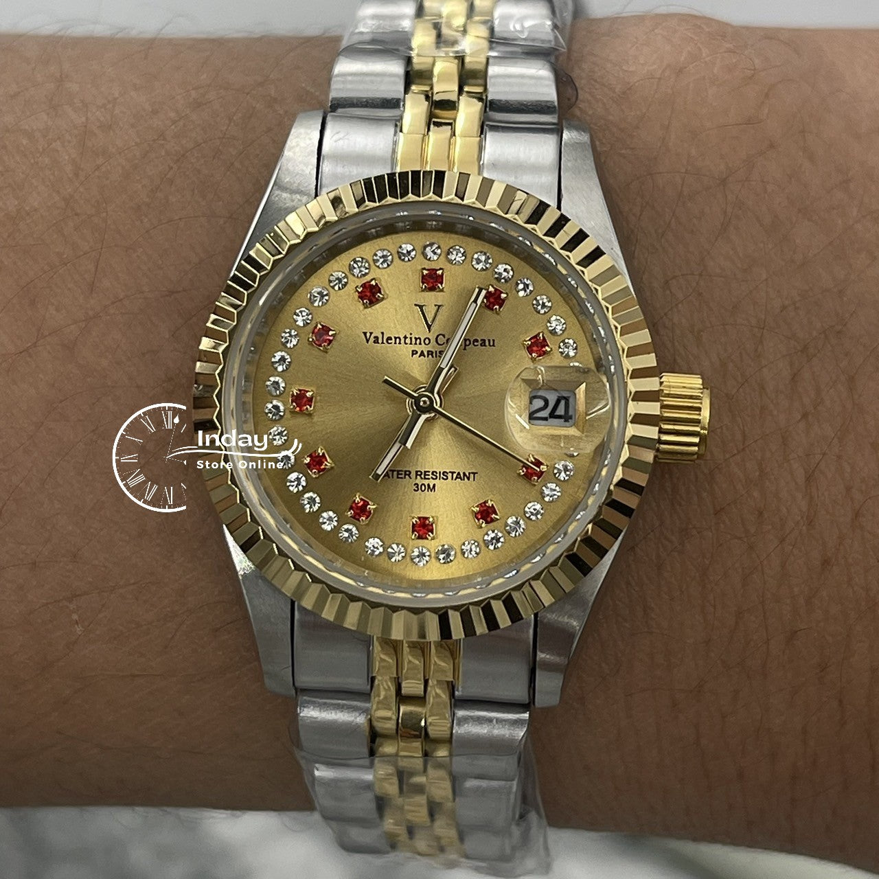 范倫鐵諾 古柏 Coupeau Women's Watch 12169TL-22 Two-Tone Stainless Steel Band