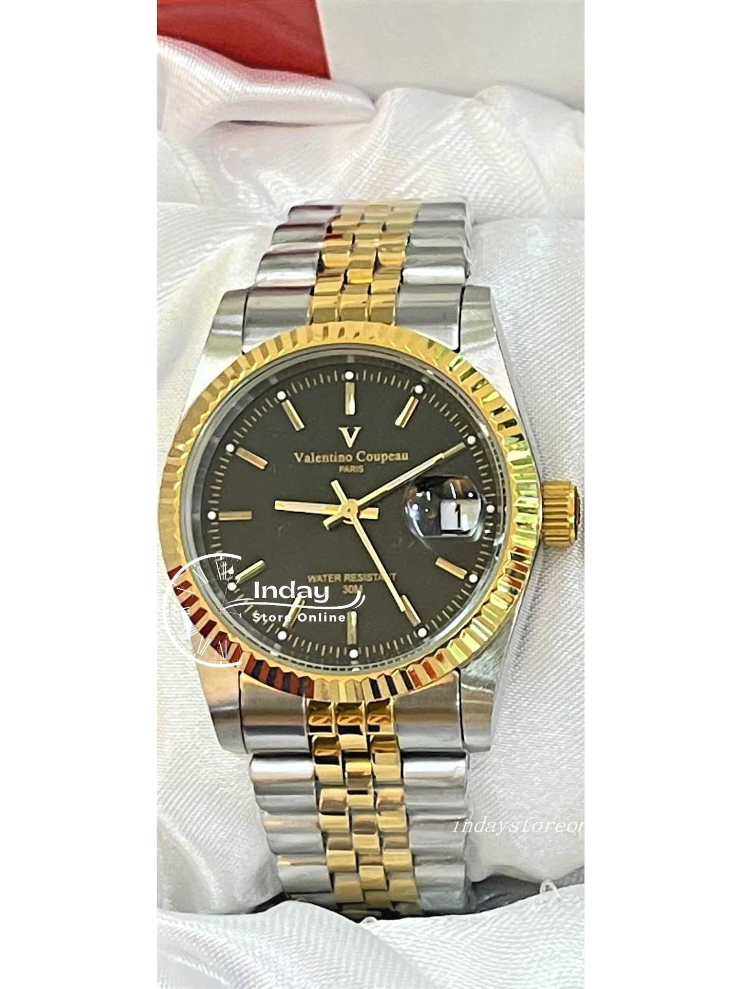 范倫鐵諾 古柏 Coupeau Men's Watch 12169TM-14 Two-Tone Stainless Steel Band