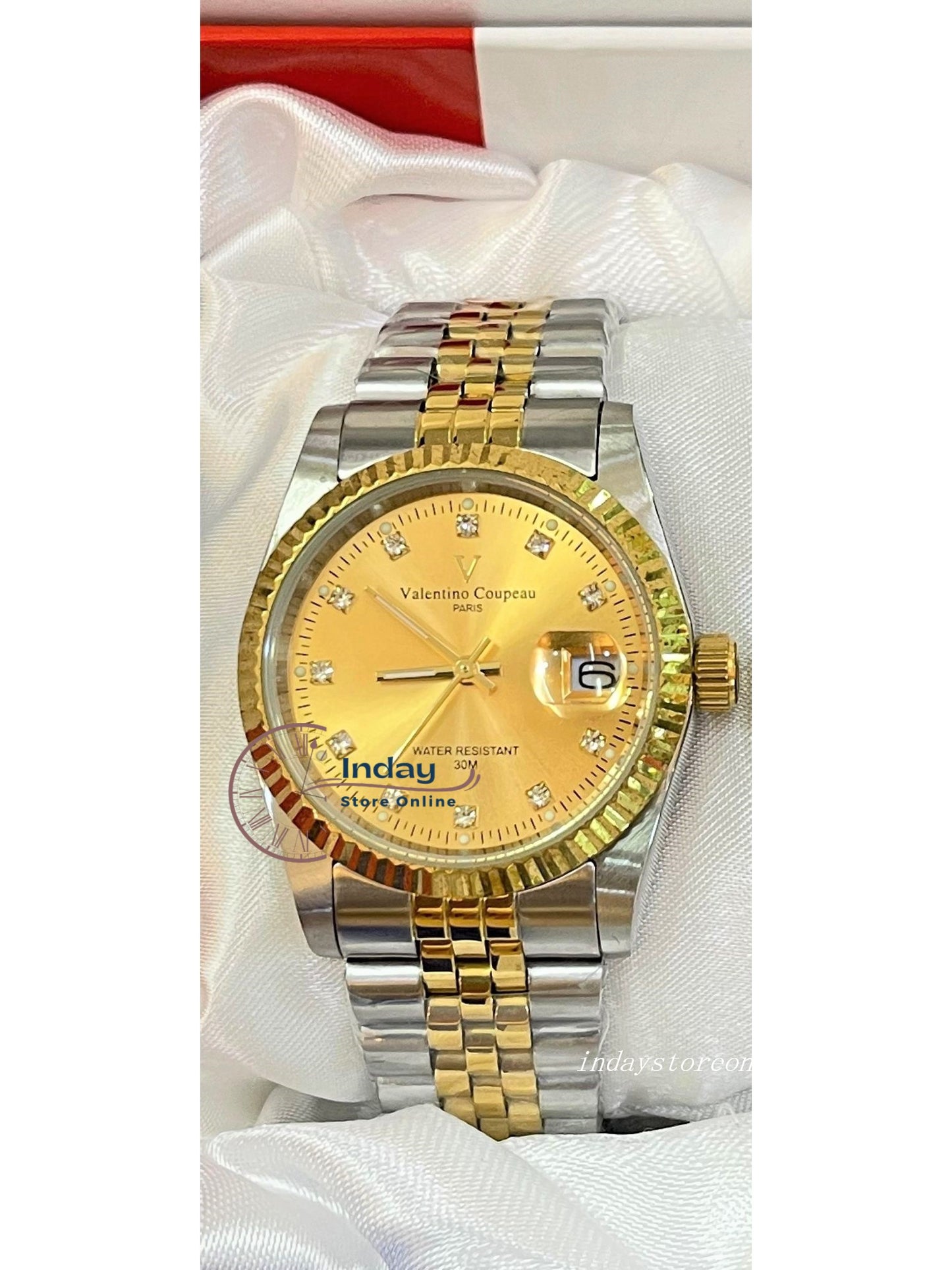 范倫鐵諾 古柏 Coupeau Men's Watch 12169TM-17 Two-Tone Stainless Steel Band
