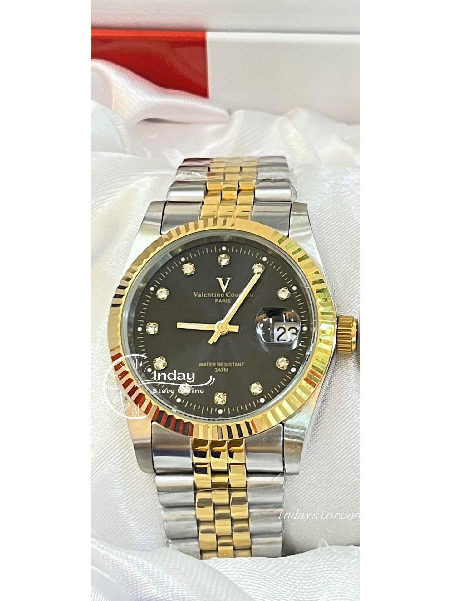 范倫鐵諾 古柏 Coupeau Men's Watch 12169TM-18 Two-Tone Stainless Steel Band