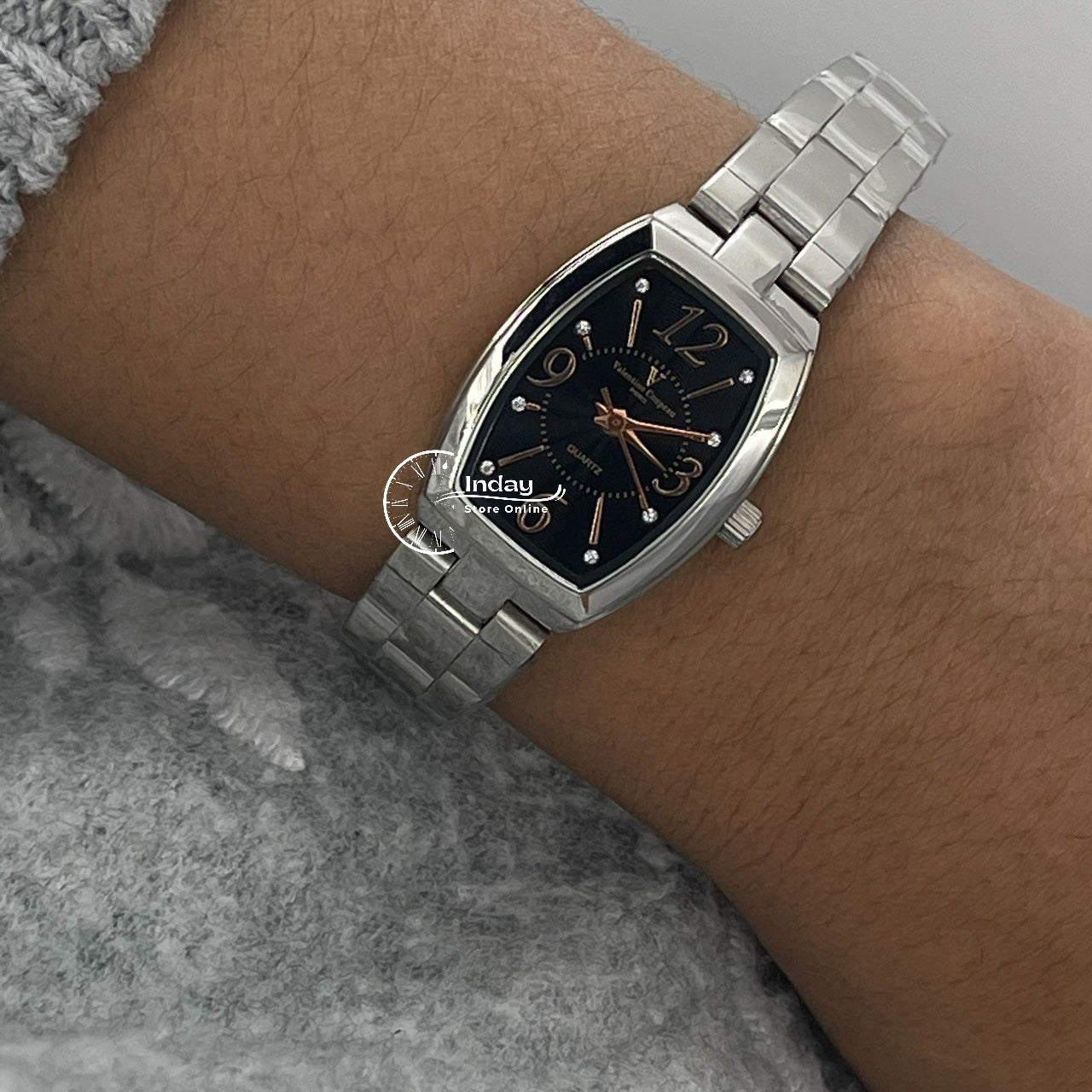 范倫鐵諾 古柏 Coupeau Women's Watch 61268G-2 Silver Stainless Steel Band