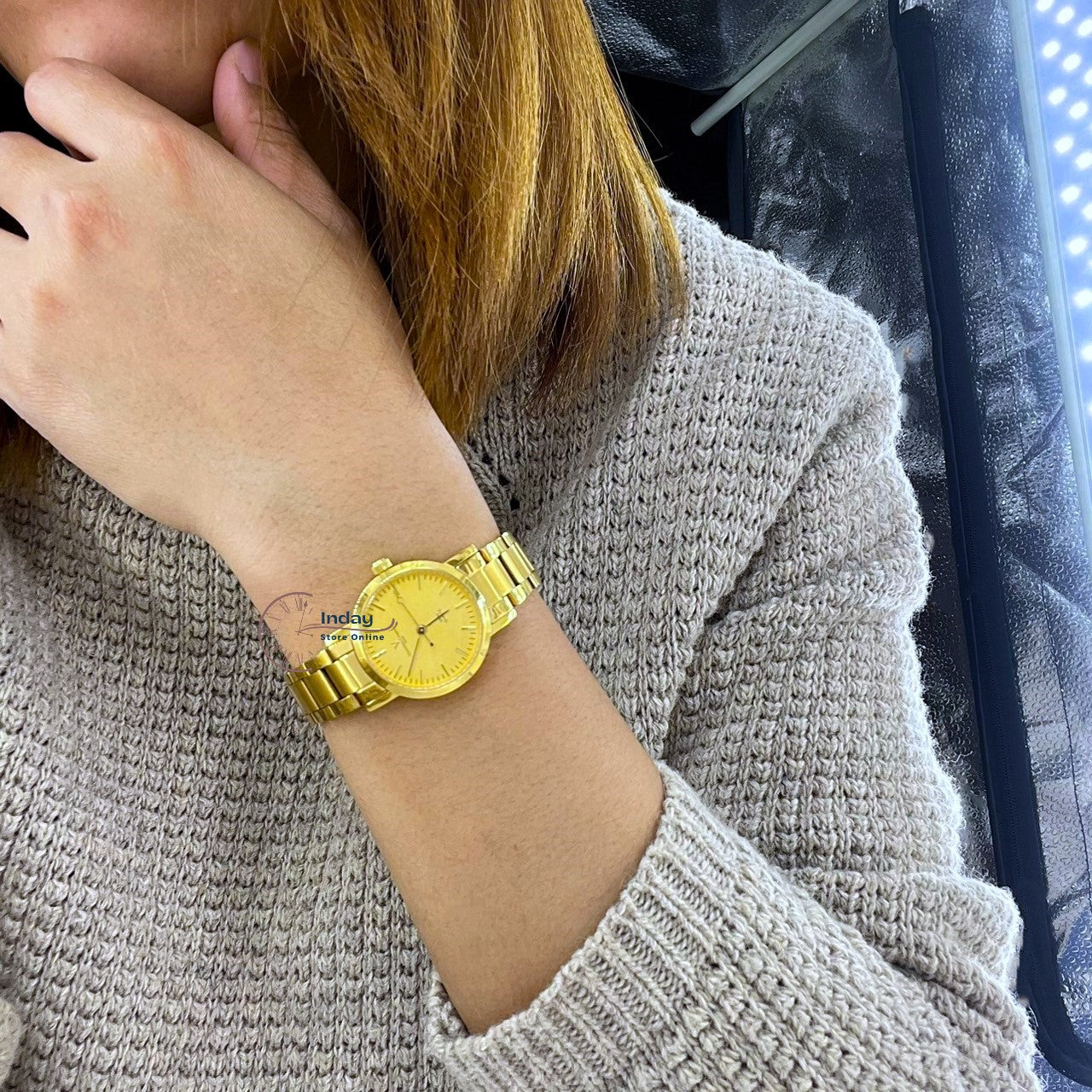 范倫鐵諾 古柏 Coupeau Women's Watch 61576AAKL Gold Tone Stainless Steel Band