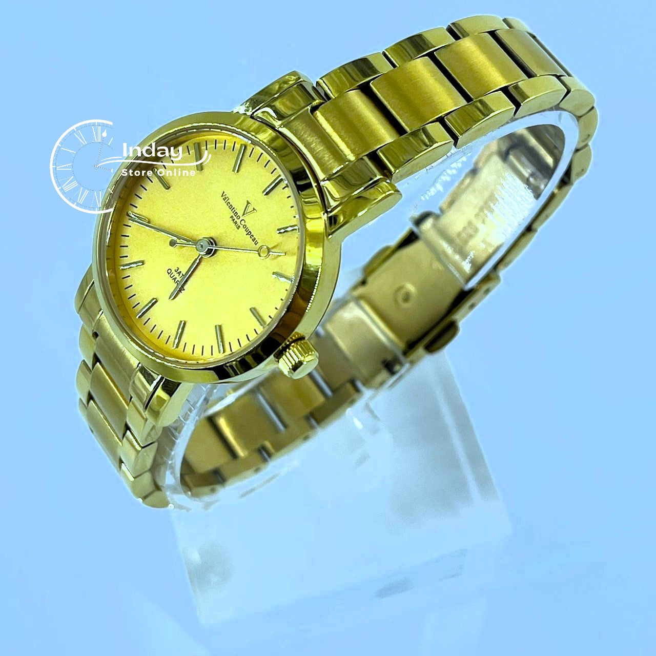 范倫鐵諾 古柏 Coupeau Women's Watch 61576AAKL Gold Tone Stainless Steel Band
