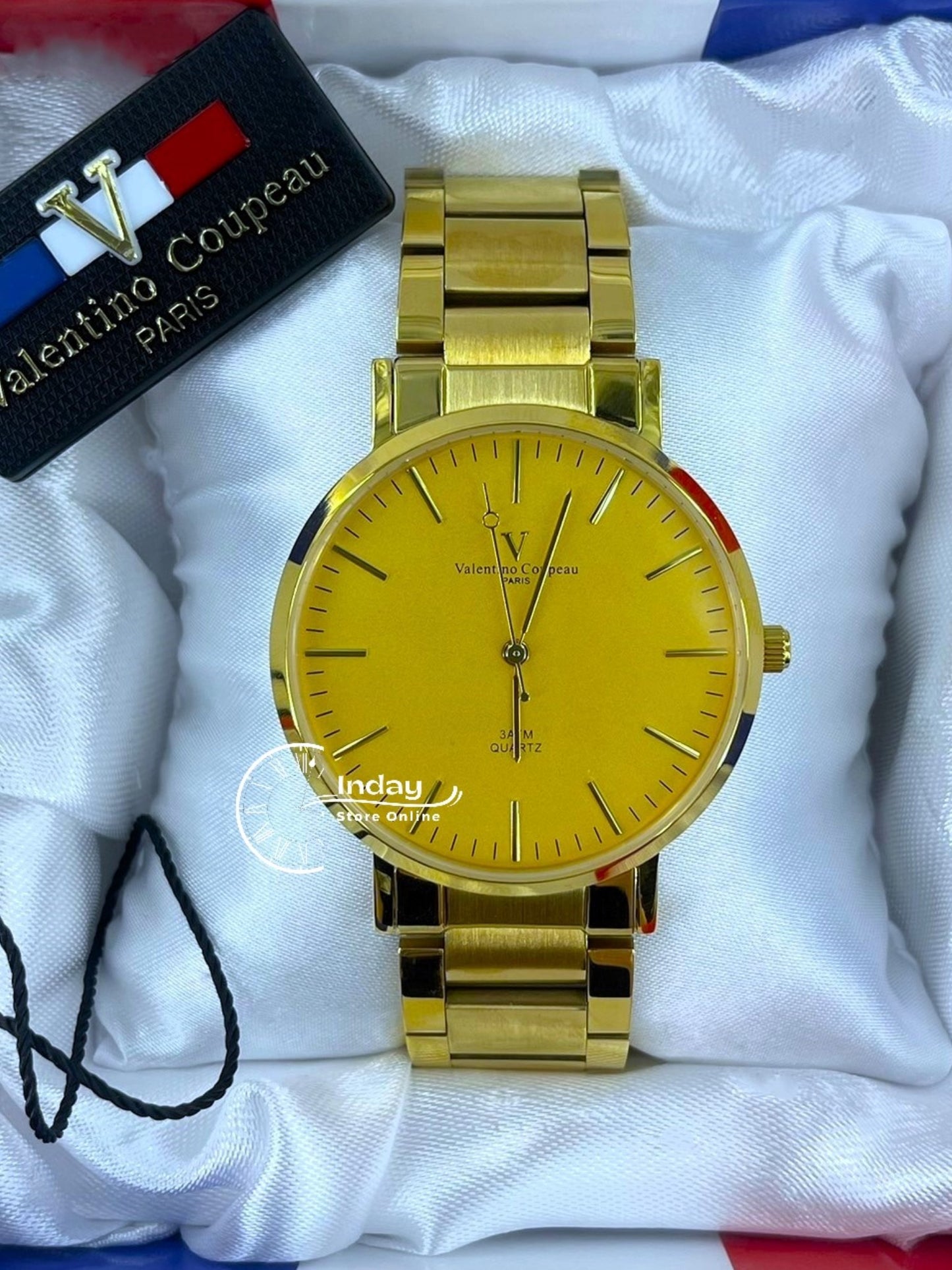 范倫鐵諾 古柏 Coupeau Men's Watch 61576AAKM Gold Tone Stainless Steel Band