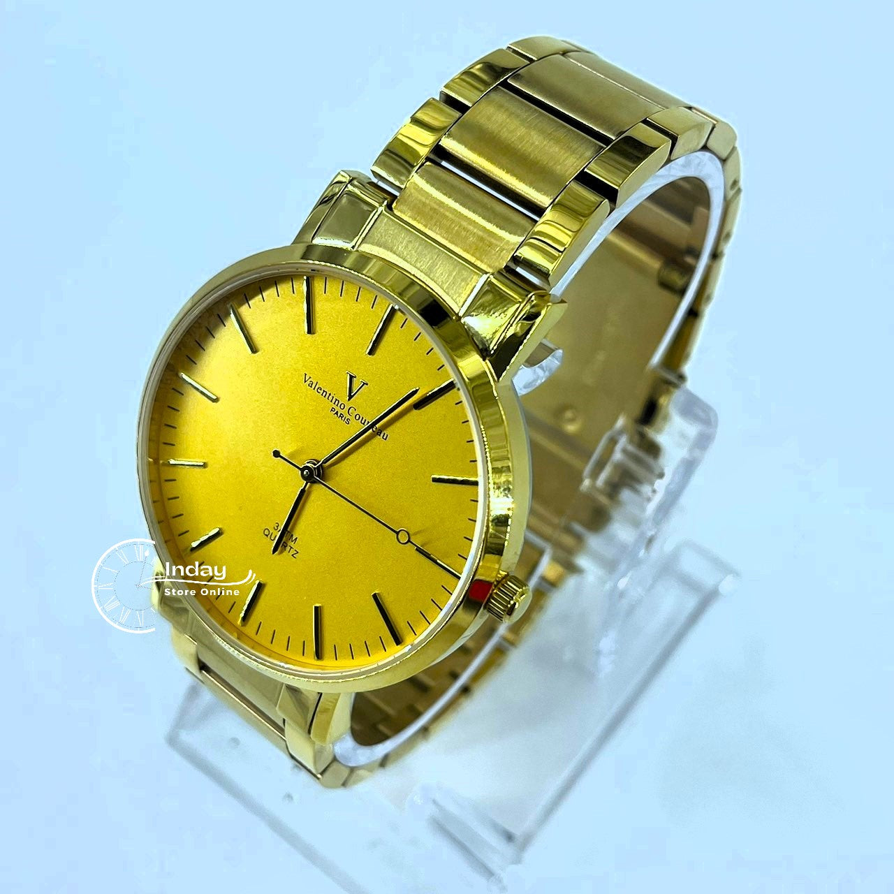 范倫鐵諾 古柏 Coupeau Men's Watch 61576AAKM Gold Tone Stainless Steel Band