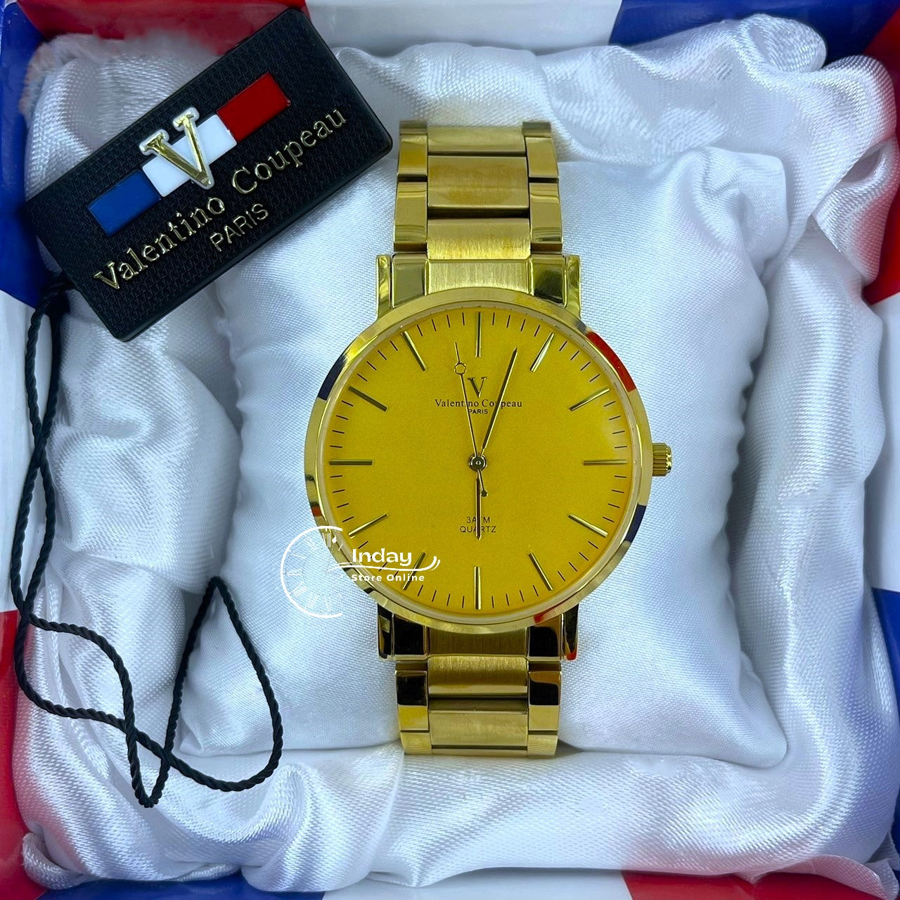 范倫鐵諾 古柏 Coupeau Men's Watch 61576AAKM Gold Tone Stainless Steel Band