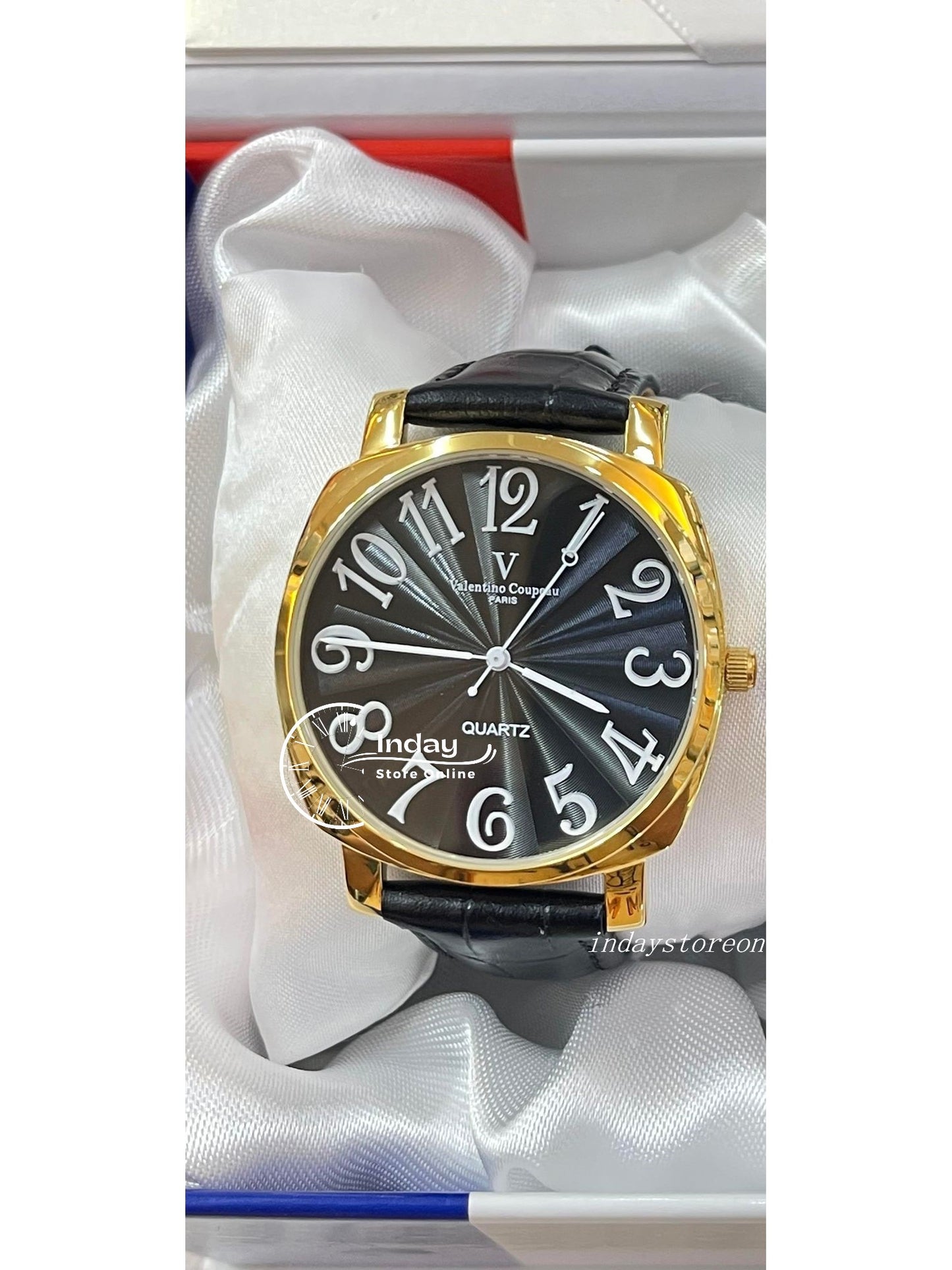 范倫鐵諾 古柏 Coupeau Men's Watch 61601KM-4 Genuine Leather Strap
