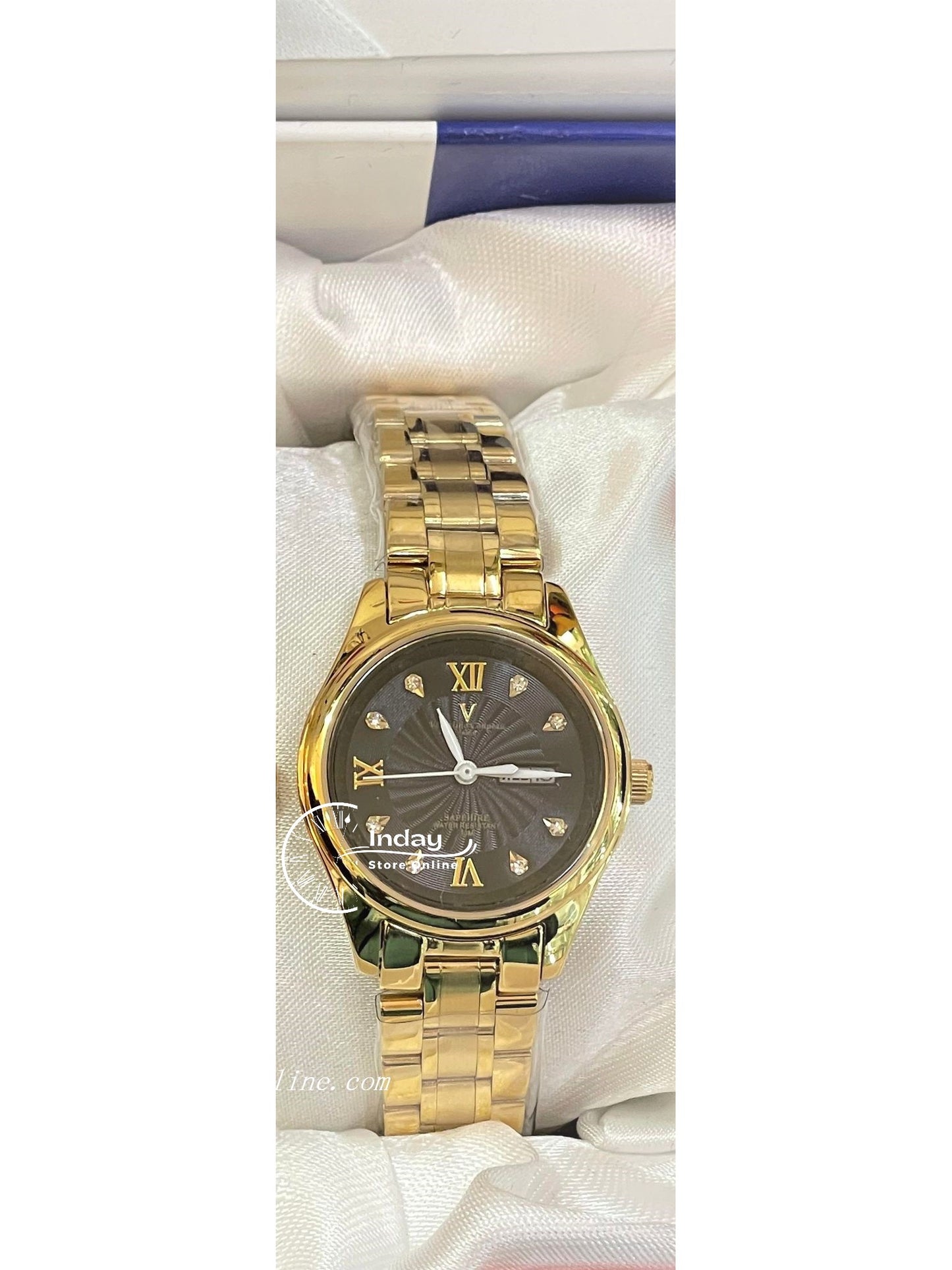 范倫鐵諾 古柏 Coupeau Women's Watch 61607KAL-2 Gold Tone Stainless Steel Band