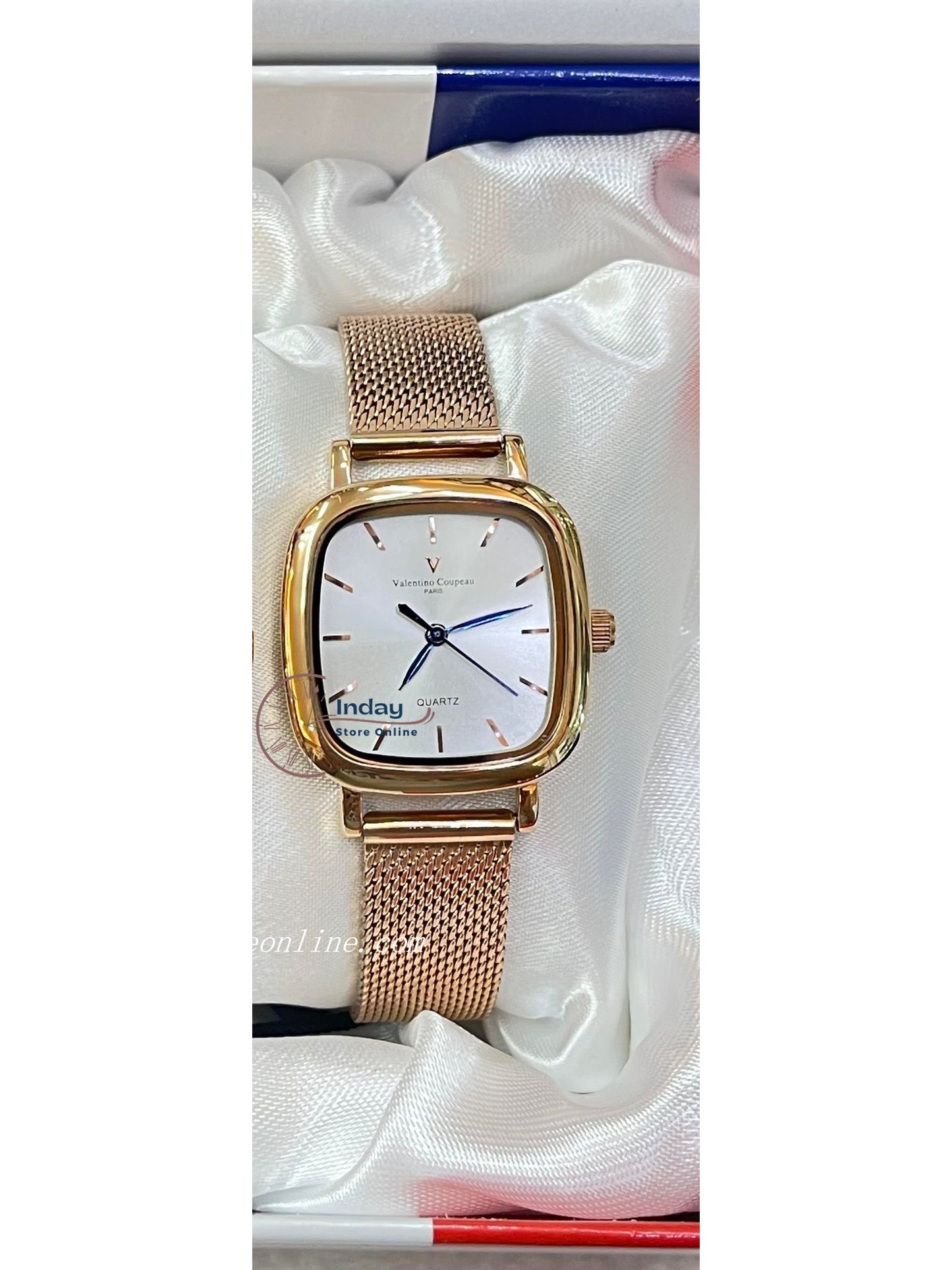 范倫鐵諾 古柏 Coupeau Women's Watch 61610AR-1L Rose Gold Tone Stainless Steel Adjustable Band