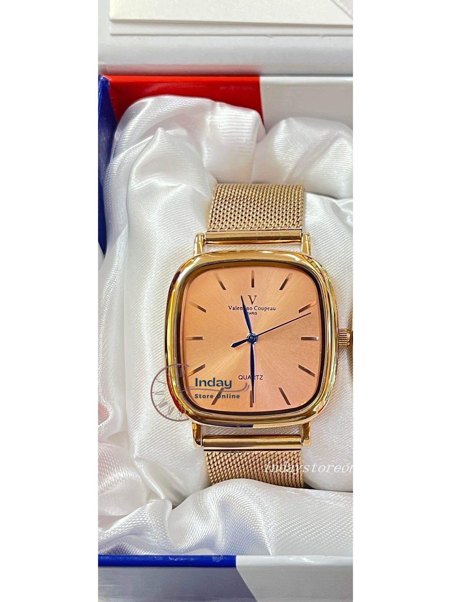 范倫鐵諾 古柏 Coupeau Men's Watch 61610AR-5M Gold Tone Adjustable Strap