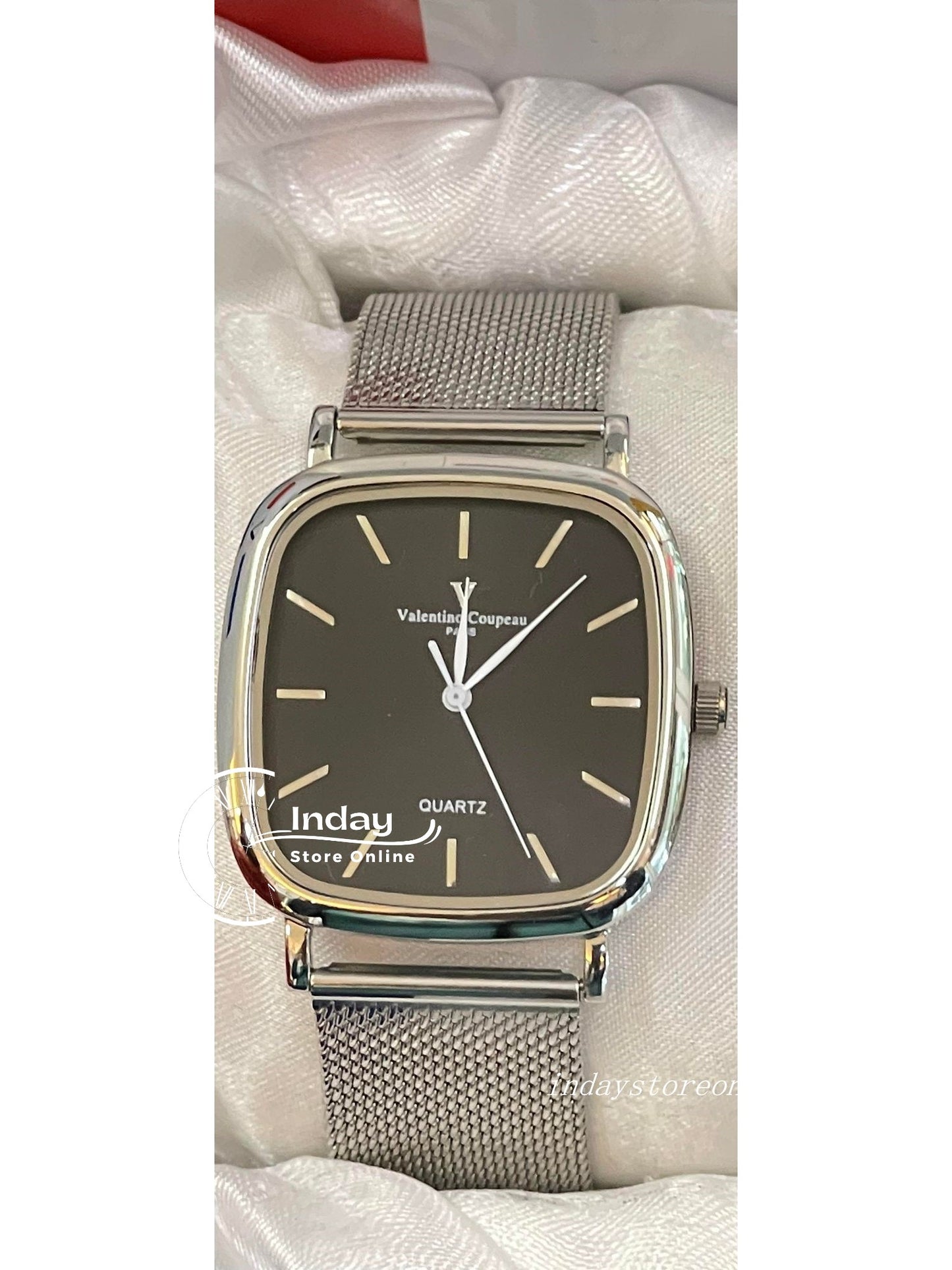 范倫鐵諾 古柏 Coupeau Men's Watch 61610AS-2M Silver Adjustable Strap