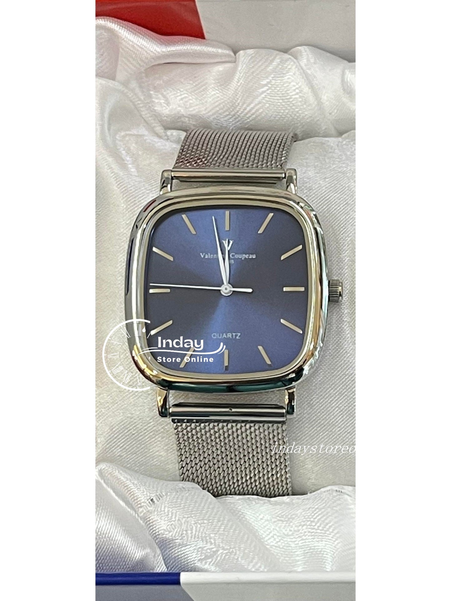 范倫鐵諾 古柏 Coupeau Men's Watch 61610AS-3M Silver Adjustable Strap