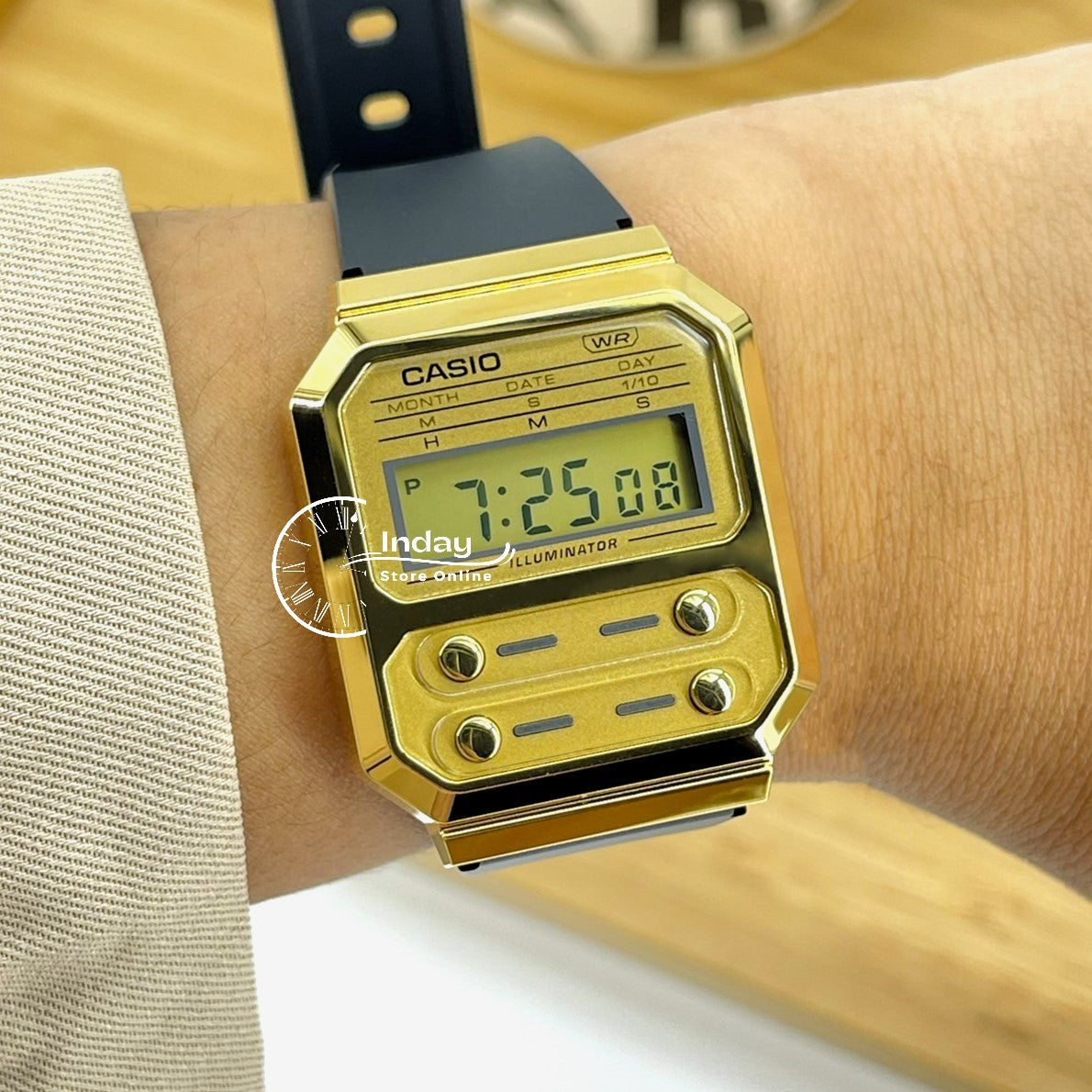 Casio Vintage Women's Watch A100WEFG-9A Resin Band Resin Glass