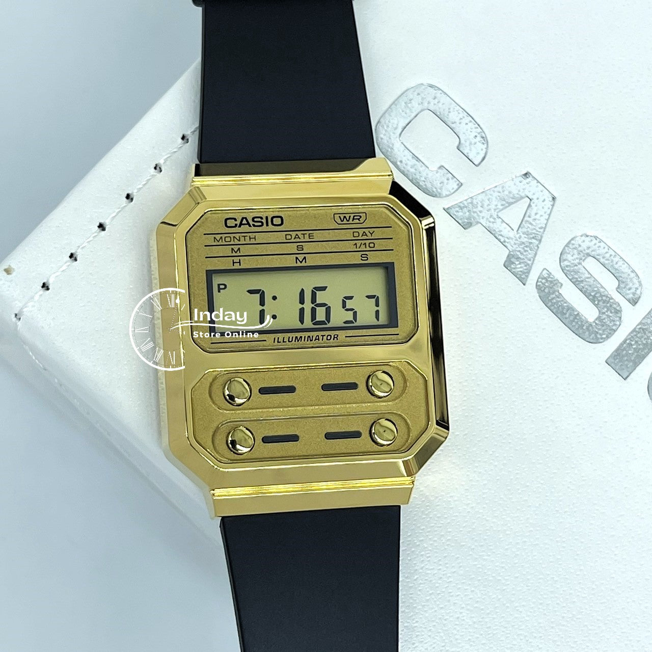 Casio Vintage Women's Watch A100WEFG-9A Resin Band Resin Glass