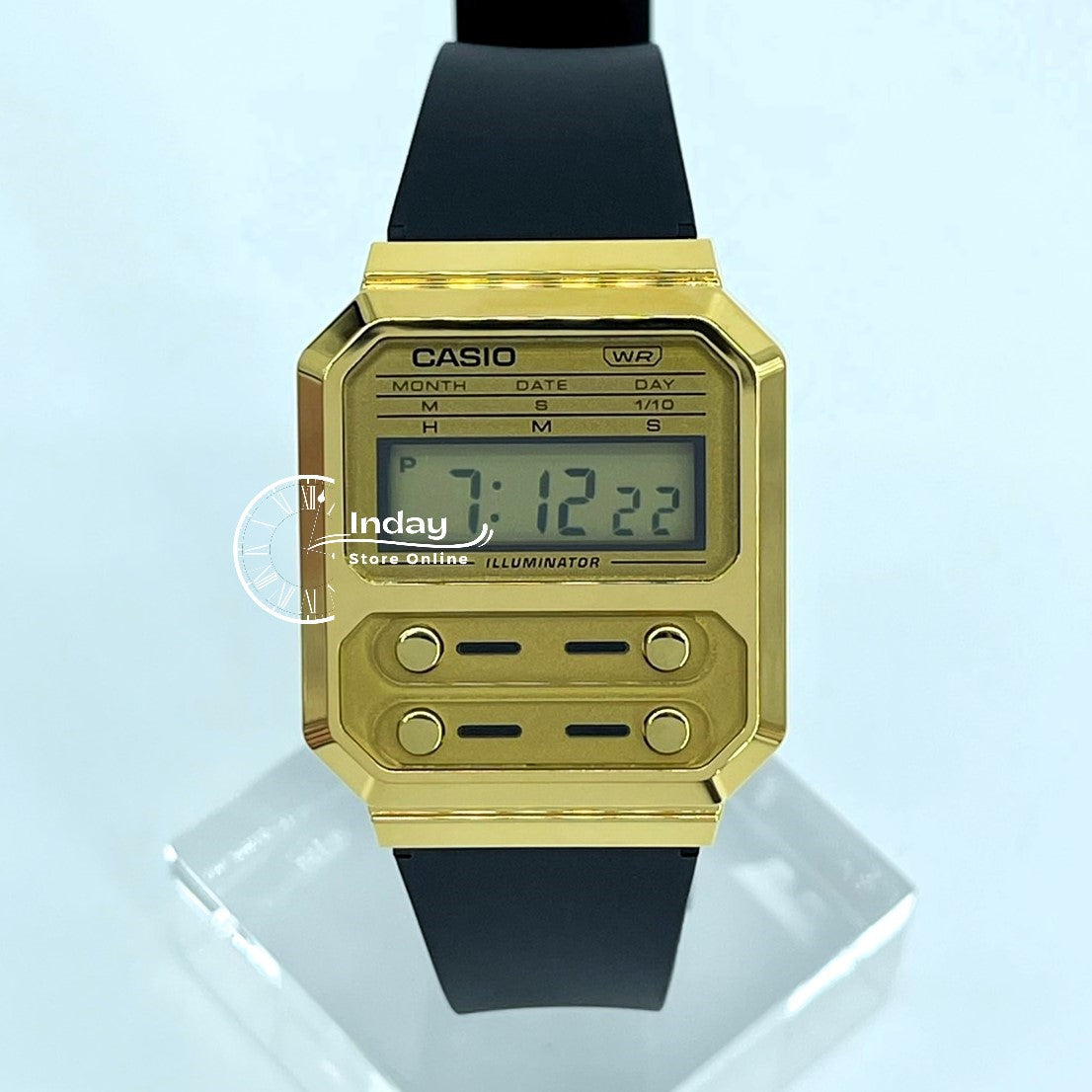 Casio Vintage Women's Watch A100WEFG-9A Resin Band Resin Glass