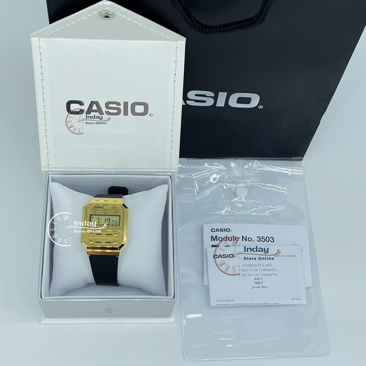 Casio Vintage Women's Watch A100WEFG-9A Resin Band Resin Glass