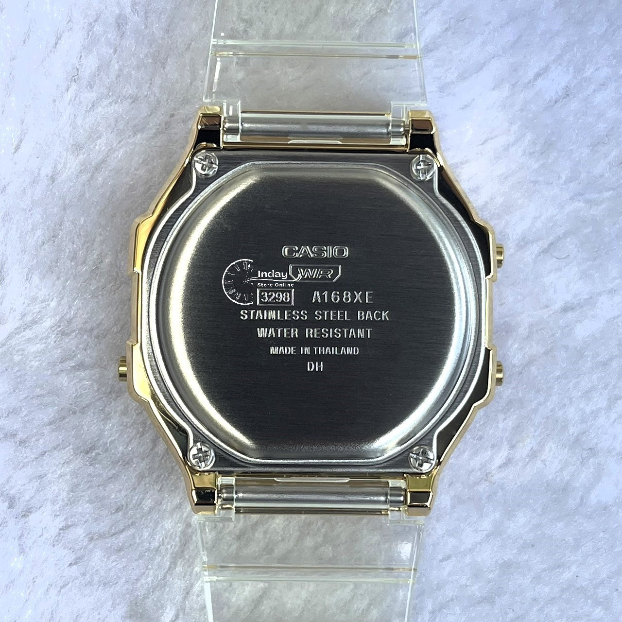 Casio Vintage Unisex Watch A168XESG-9A Transparent White Color Resin Band