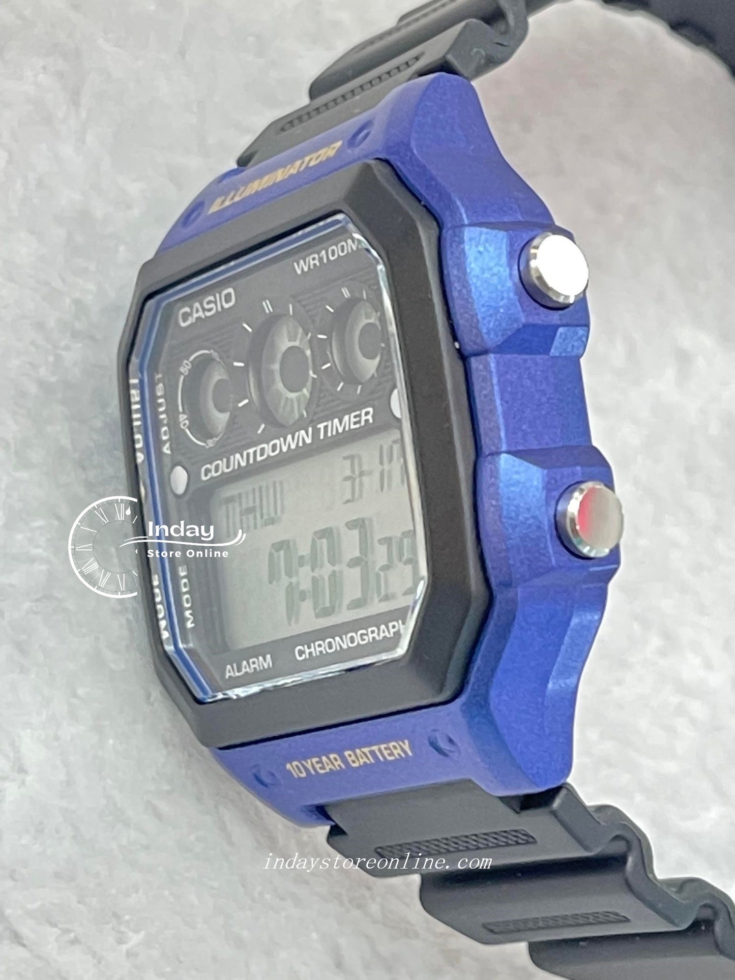 Casio Digital Men's Watch AE-1300WH-2A Digital Resin Band Resin Glass Battery Life: 10 years