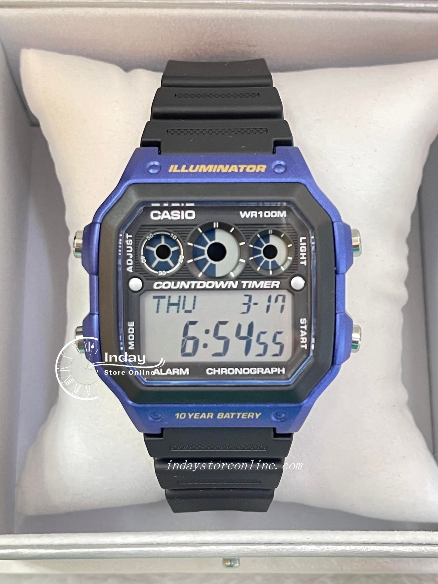 Casio Digital Men's Watch AE-1300WH-2A Digital Resin Band Resin Glass Battery Life: 10 years