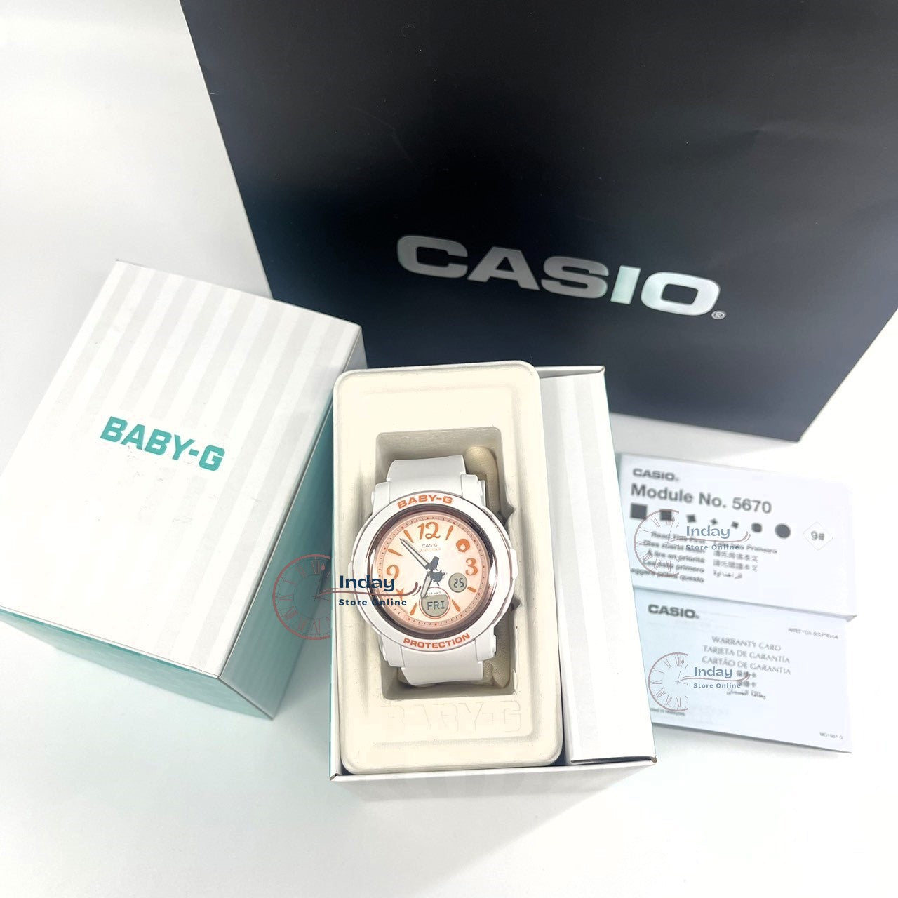 Casio Baby-G Women's Watch BGA-290US-4A Resin Band Mineral Glass Shock Resistant