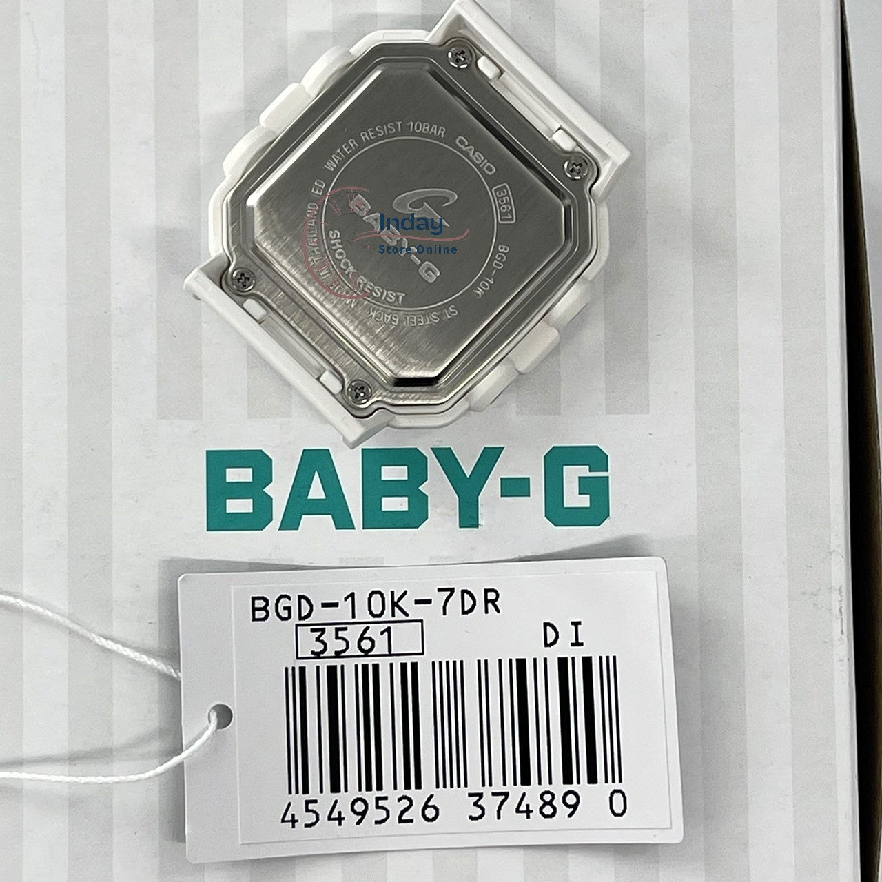 Casio Baby-G Women's Watch BGD-10K-7 Resin Band Shock Resistant With Special Holder With Strap