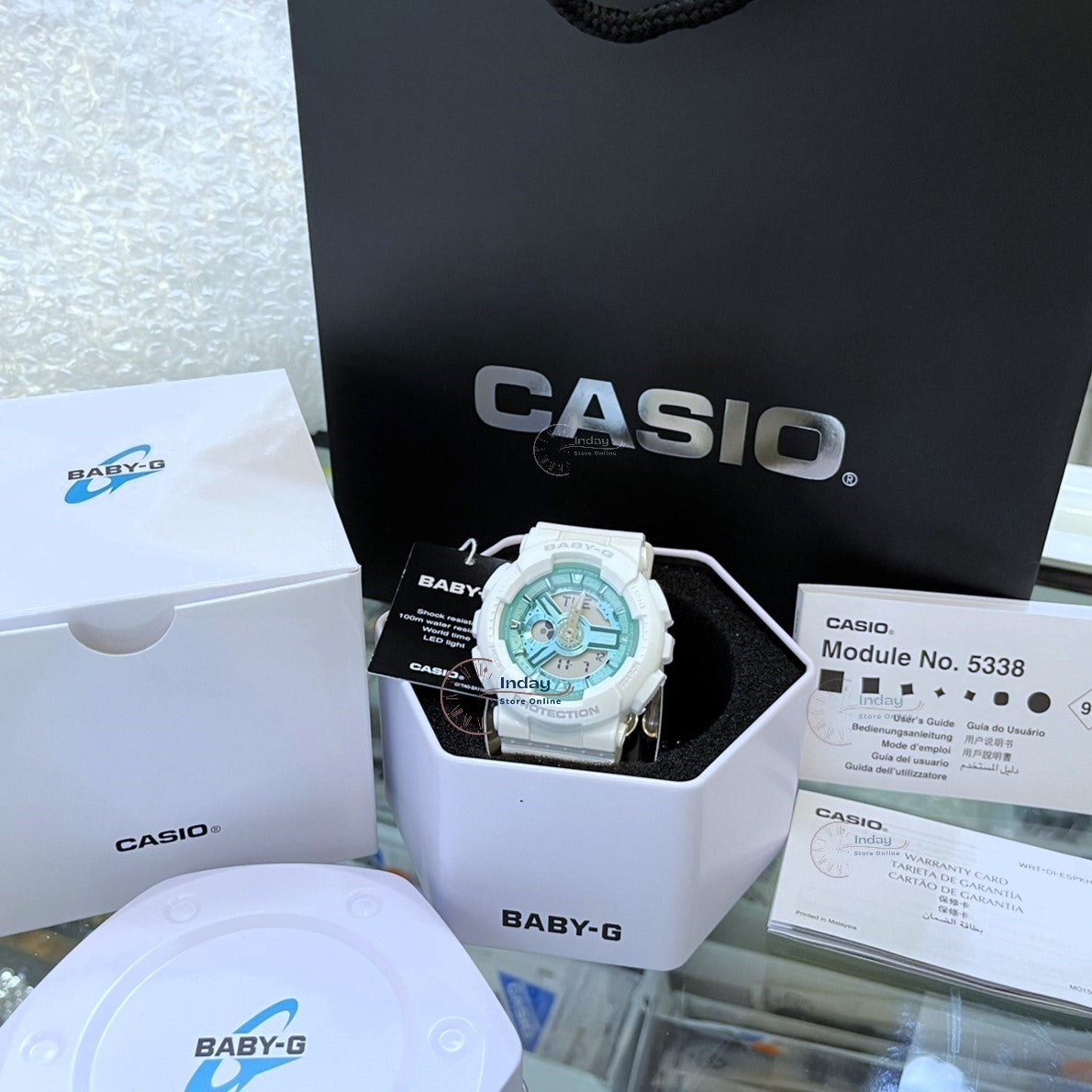 Casio Baby-G Women's Watch BA-110XWS-7A Resin Band Mineral Glass Shock Resistant