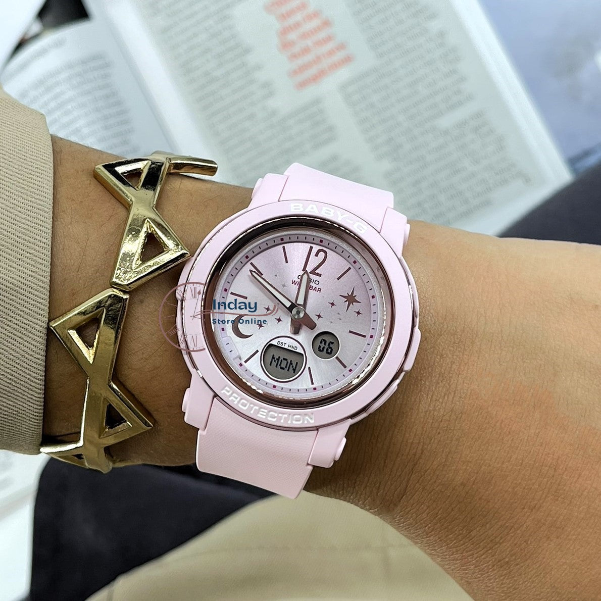 Casio Baby-G Women's Watch BGA-290DS-4A Resin Band Mineral Glass Shock Resistant