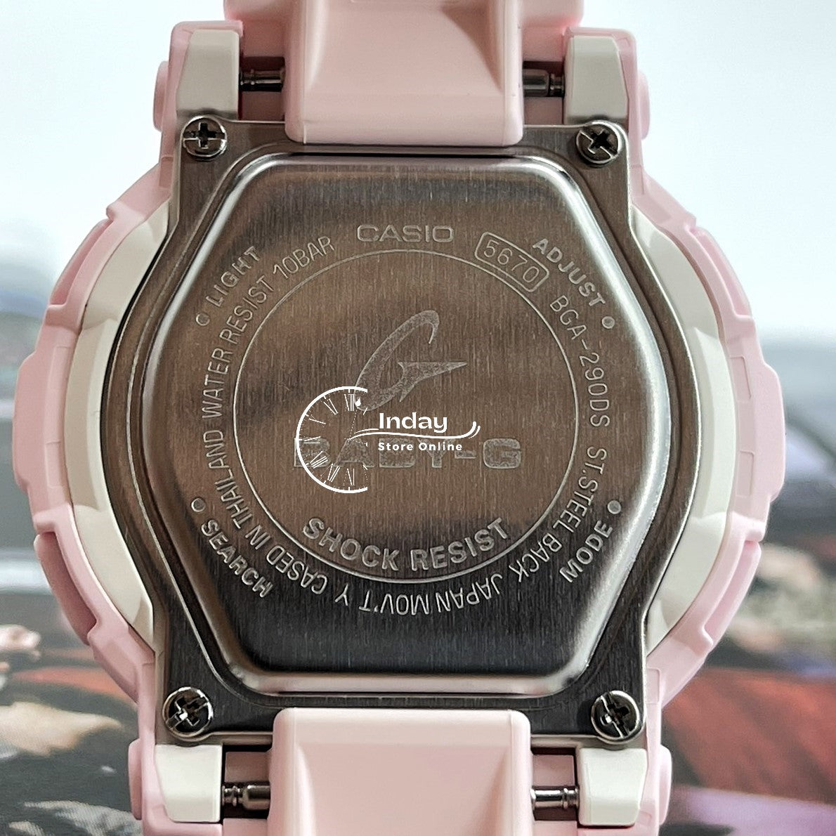 Casio Baby-G Women's Watch BGA-290DS-4A Resin Band Mineral Glass Shock Resistant