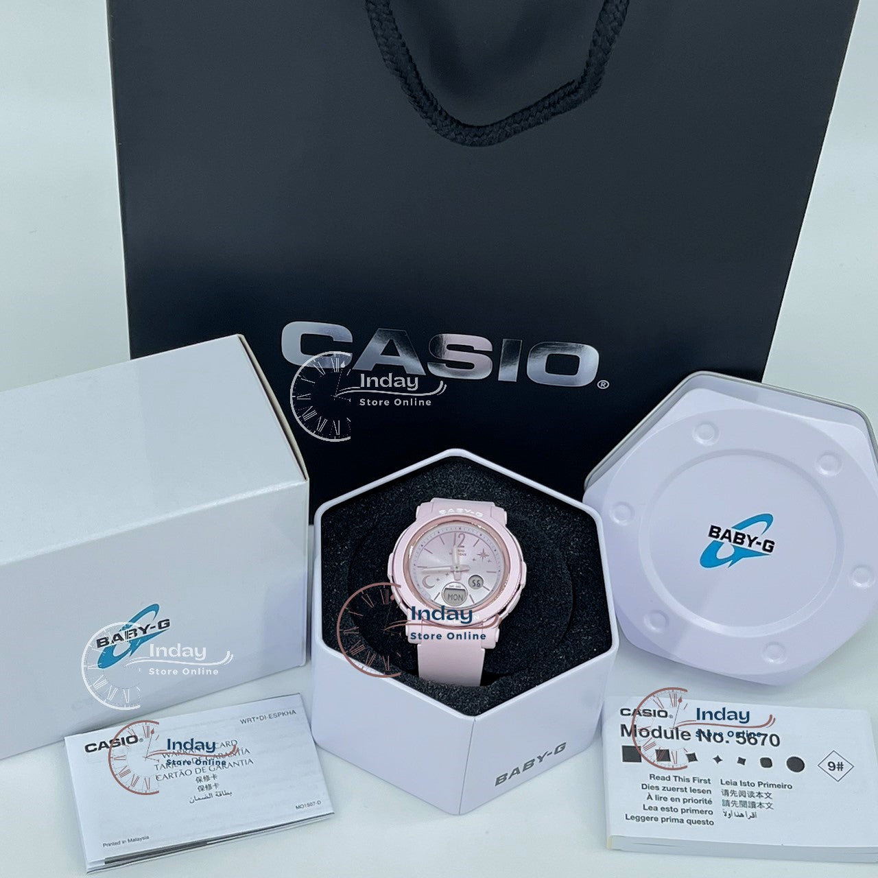 Casio Baby-G Women's Watch BGA-290DS-4A Resin Band Mineral Glass Shock Resistant