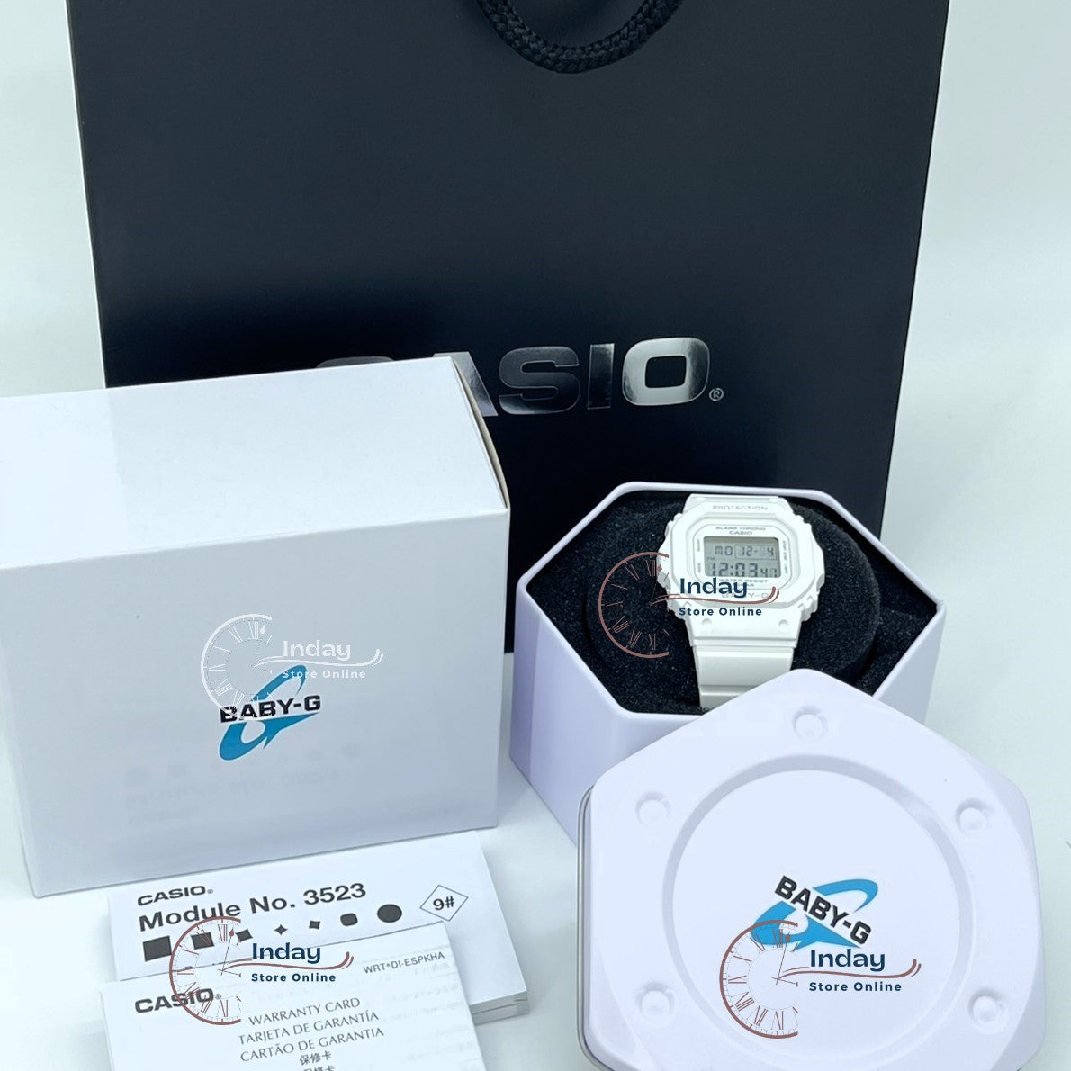 Casio Baby-G Women's Watch BGD-565U-7 Resin Band Shock Resistant Mineral Glass