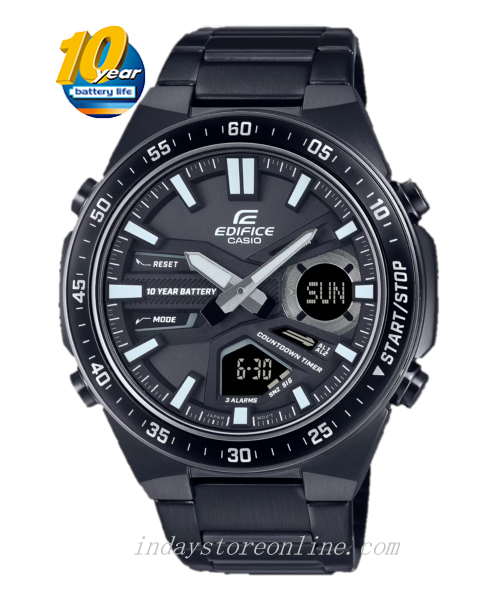Casio Edifice Men's Watch EFV-C110DC-1A Analog-Digital Mineral Glass Battery Life: 10 years
