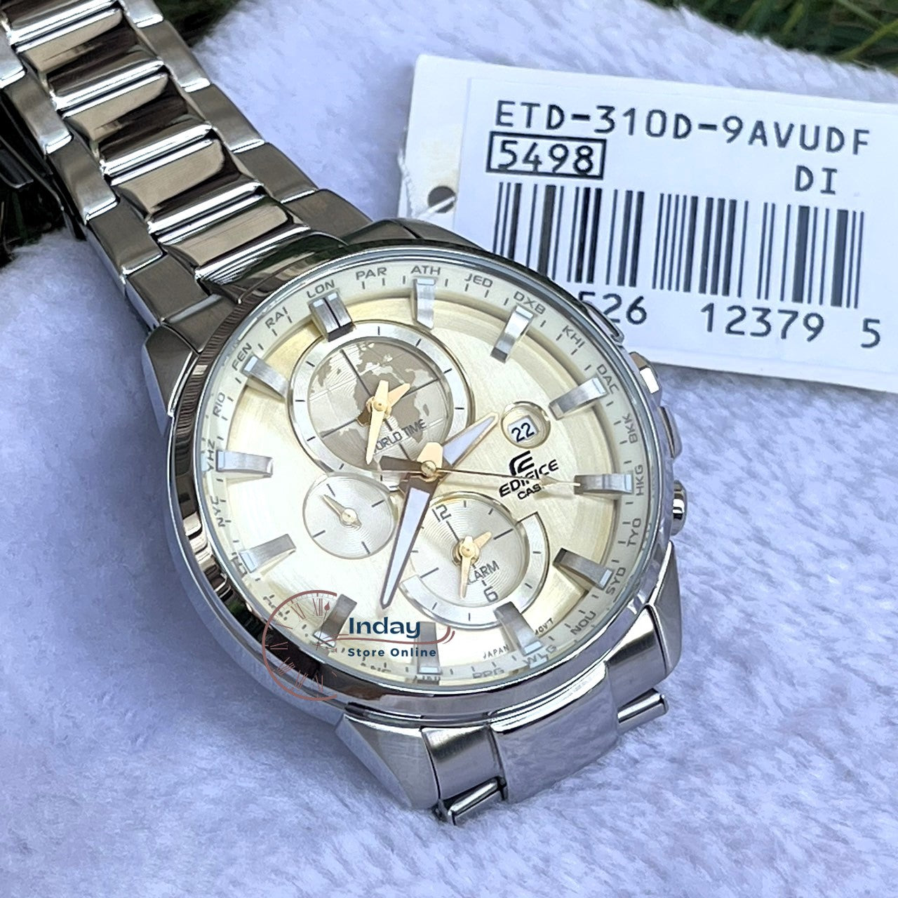 Casio Edifice Men's Watch ETD-310D-9A Stainless Steel Band Mineral Glass