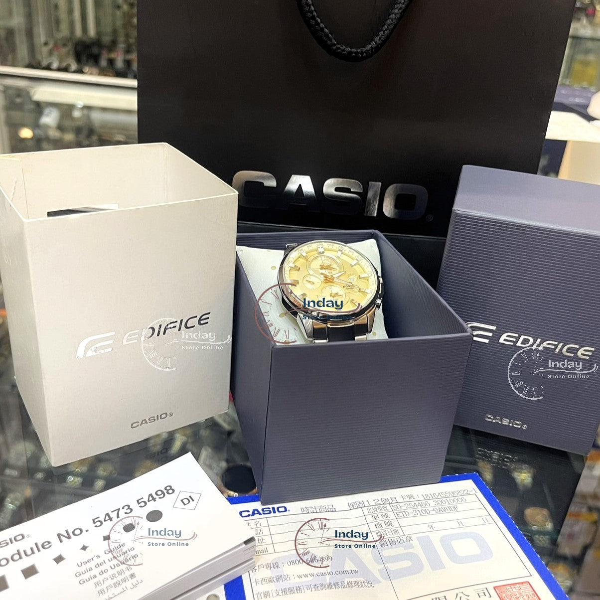 Casio Edifice Men's Watch ETD-310D-9A Stainless Steel Band Mineral Glass
