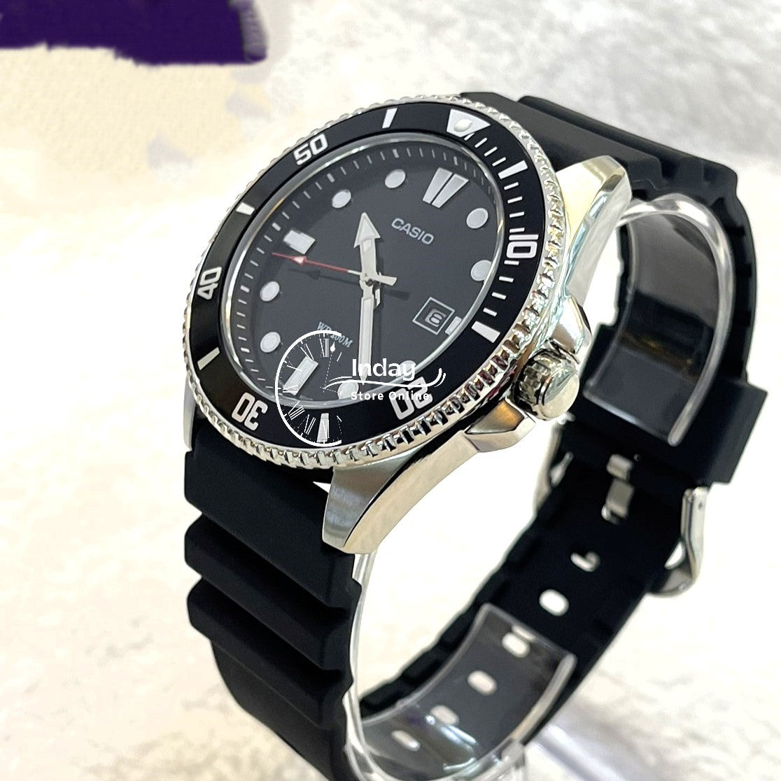 Casio Fashion Men's Watch MDV-107-1A1 Resin Band Mineral Glass