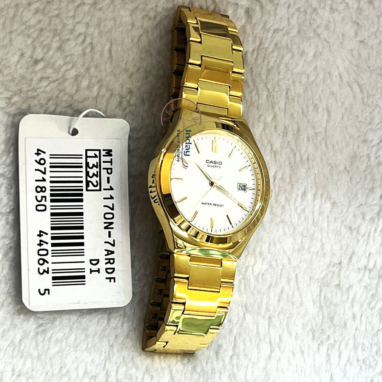 Casio Fashion Men's Watch MTP-1170N-7A Gold Plated Stainless Steel Strap Mineral Glass